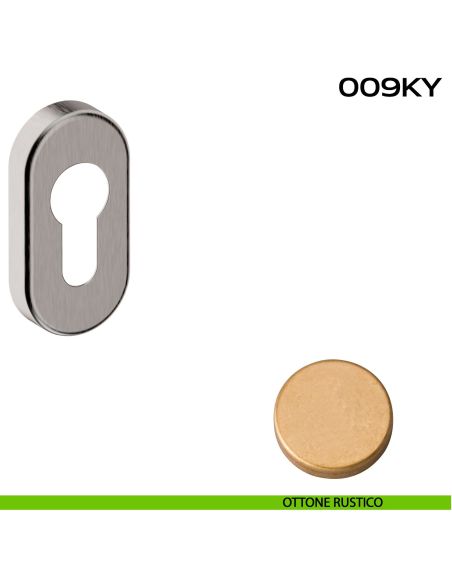 Bocchetta foro yale ovale 009 Reguitti ottone rustico