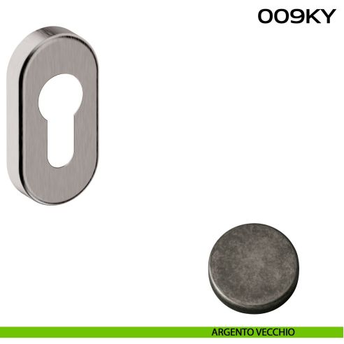 Bocchetta foro yale ovale 009 Reguitti argento vecchio