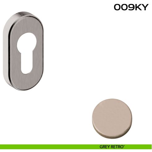Bocchetta foro yale ovale 009 Reguitti grey retrò