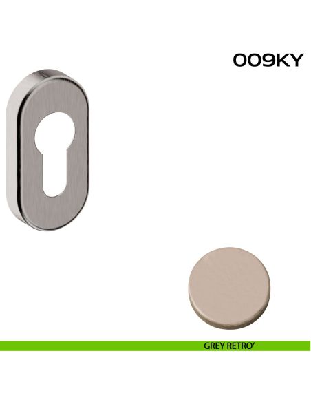 Bocchetta foro yale ovale 009 Reguitti grey retrò