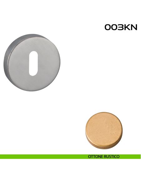 Bocchetta foro chiave tonda 003 Reguitti ottone rustico