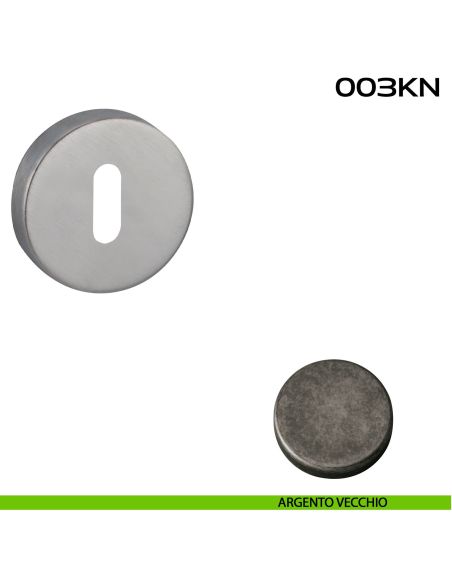 Bocchetta foro chiave tonda 003 Reguitti argento vecchio