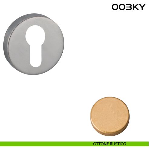 Bocchetta foro yale tonda 003 Reguitti ottone rustico