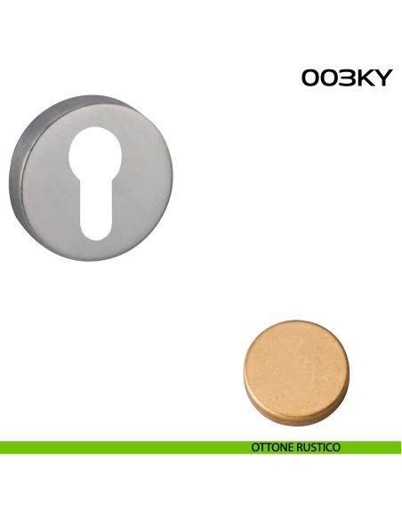 Bocchetta foro yale tonda 003 Reguitti ottone rustico