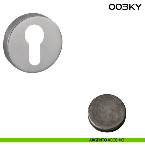 Bocchetta foro yale tonda 003 Reguitti argento vecchio