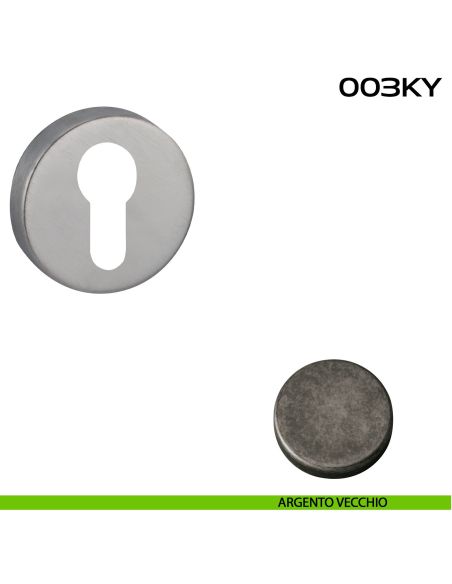 Bocchetta foro yale tonda 003 Reguitti argento vecchio