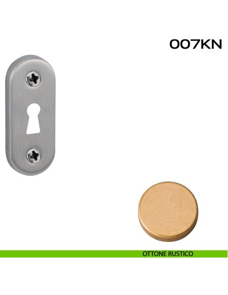 Bocchetta foro chiave ovale 007 Reguitti ottone rustico