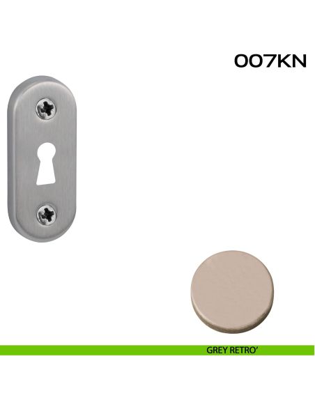 Bocchetta foro chiave ovale 007 Reguitti grey retro