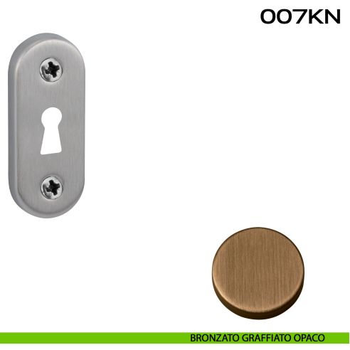 Bocchetta foro chiave ovale 007 Reguitti bronzato graffiato opaco