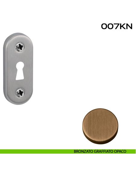Bocchetta foro chiave ovale 007 Reguitti bronzato graffiato opaco
