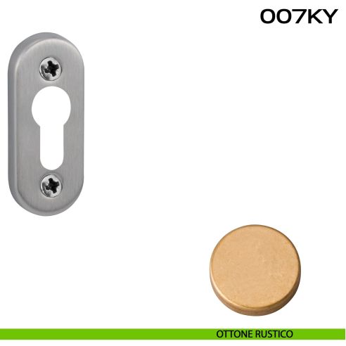 Bocchetta foro yale ovale 007 Reguitti ottone rustico