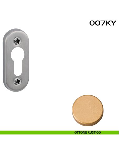 Bocchetta foro yale ovale 007 Reguitti ottone rustico