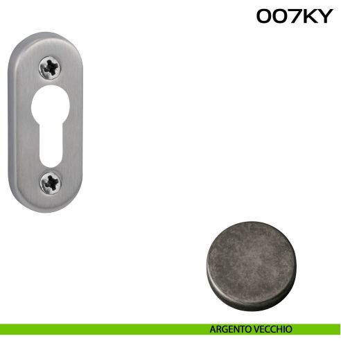 Bocchetta foro yale ovale 007 Reguitti argento vecchio