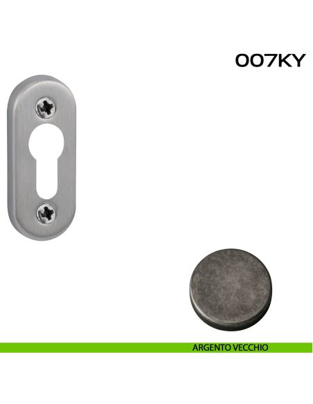 Bocchetta foro yale ovale 007 Reguitti argento vecchio