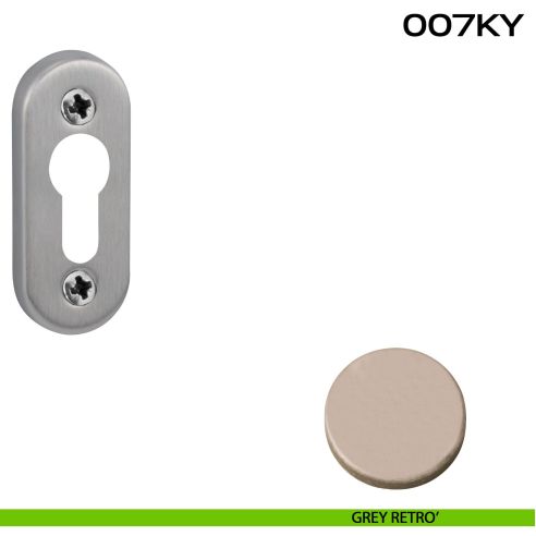 Bocchetta foro yale ovale 007 Reguitti grey retro