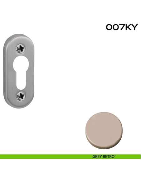 Bocchetta foro yale ovale 007 Reguitti grey retro