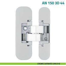 Cerniera a scomparsa regolabile per porta con fresata centrale nel pannello Anselmi AN 150 3D 44 2