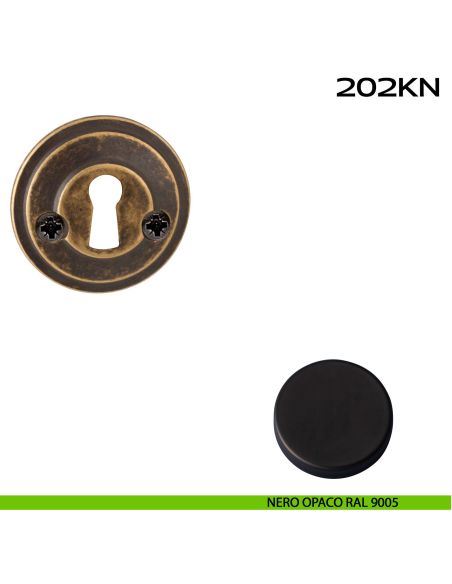 Bocchetta foro chiave tonda 202 Reguitti nero