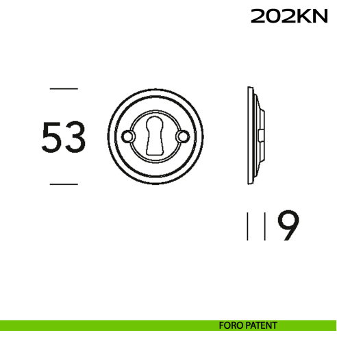 Bocchetta foro chiave tonda 202 Reguitti disegno