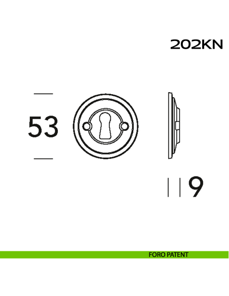 Bocchetta foro chiave tonda 202 Reguitti disegno