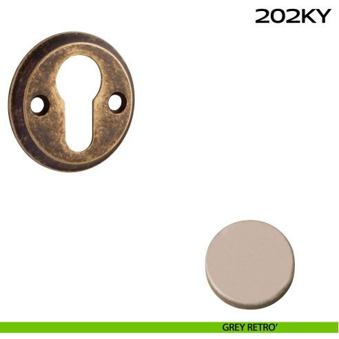 Bocchetta foro yale tonda 202 Reguitti grey retrò