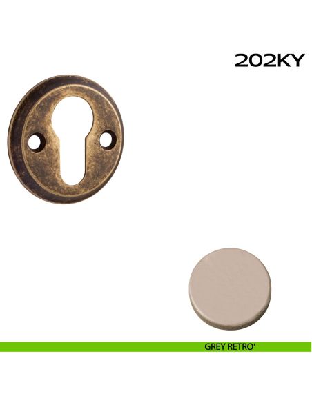 Bocchetta foro yale tonda 202 Reguitti grey retrò