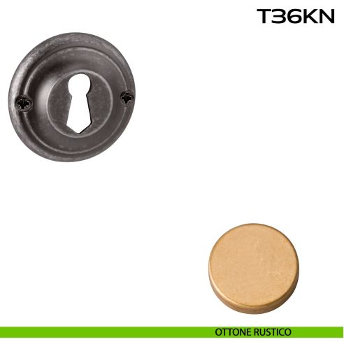 Bocchetta foro chiave tonda T36KN Reguitti ottone rustico