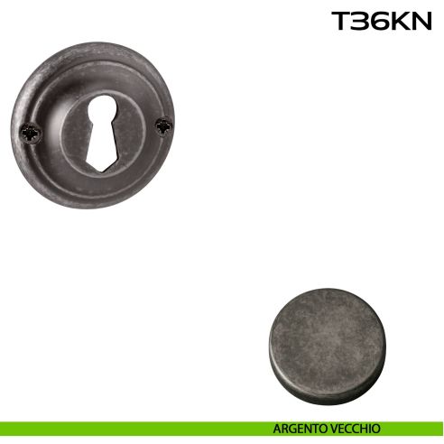 Bocchetta foro chiave tonda T36KN Reguitti argento vecchio