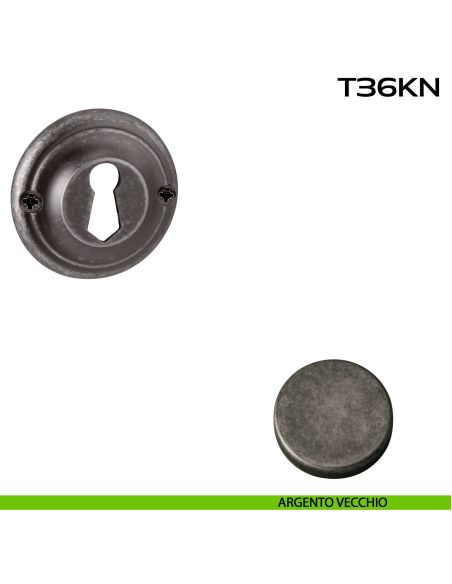 Bocchetta foro chiave tonda T36KN Reguitti argento vecchio