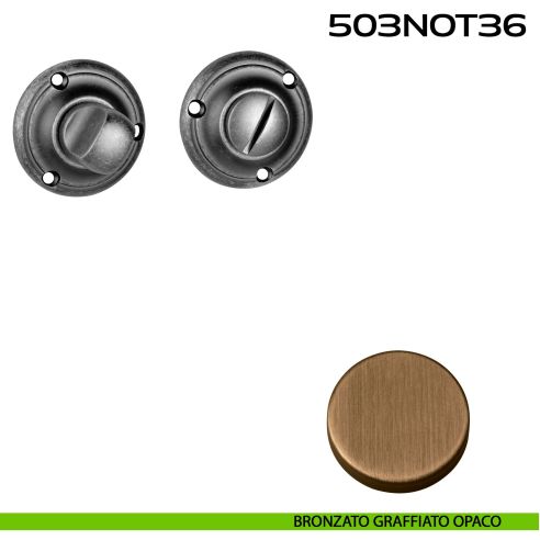 Nottolino WC tondo 503NOT36 Reguitti bronzato graffiato opaco