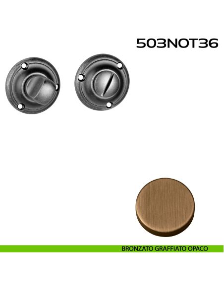Nottolino WC tondo 503NOT36 Reguitti bronzato graffiato opaco