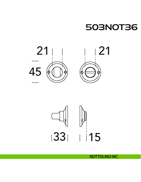 Nottolino WC tondo 503NOT36 Reguitti disegno
