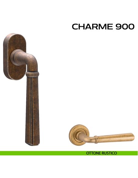 Maniglia martellina DK per finestra Charme 900 Reguitti rustico