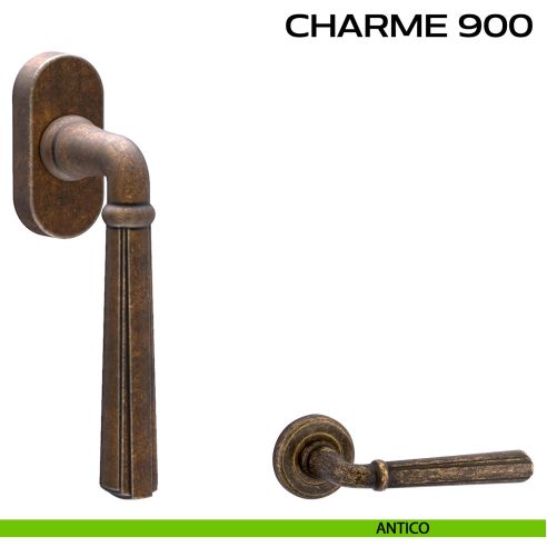 Maniglia martellina DK per finestra Charme 900 Reguitti antico