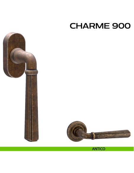 Maniglia martellina DK per finestra Charme 900 Reguitti antico