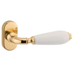 Maniglia con porcellana per porta Cinzia 069 Reguitti con rosetta ovale