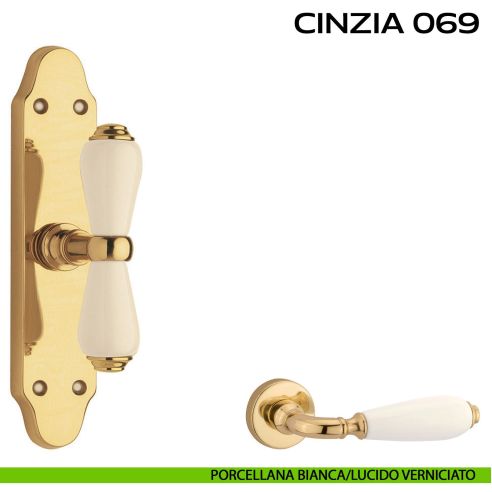 Maniglia per finestra cremonese Cinzia 069 Reguitti Porcellana bianca / Lucido verniciato