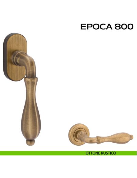 Maniglia martellina DK per finestra Epoca 800 Reguitti rustico