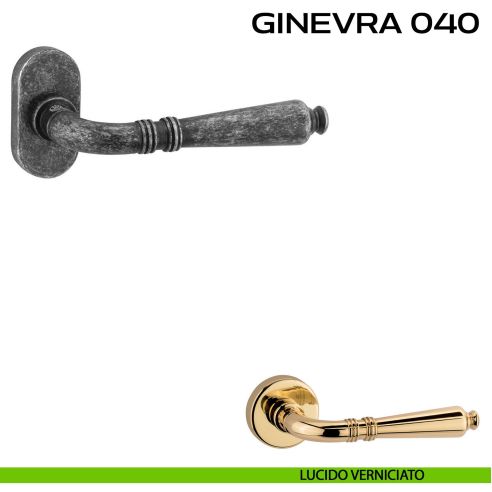 Maniglia per porta Ginevra 040 Reguitti con rosetta ovale lucido