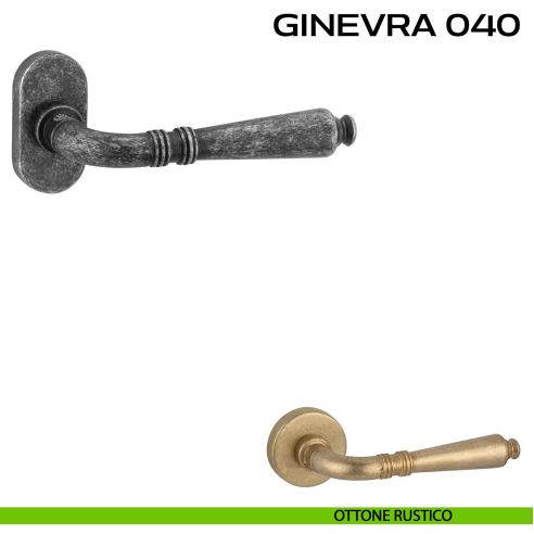 Maniglia per porta Ginevra 040 Reguitti con rosetta ovale rustico
