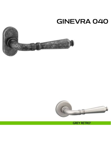 Maniglia per porta Ginevra 040 Reguitti con rosetta ovale grey