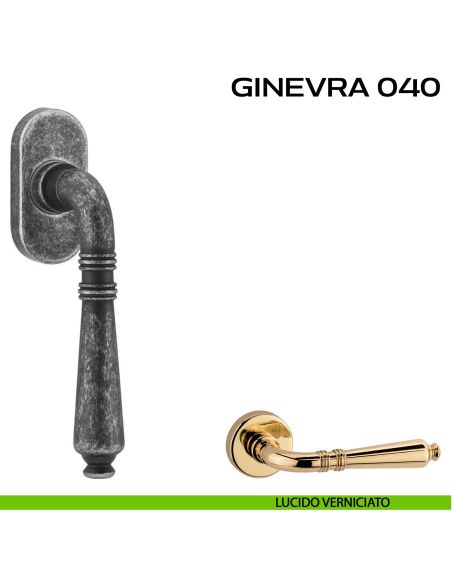 Maniglia martellina DK per finestra Ginevra 040 Reguitti lucido