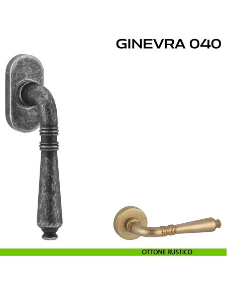 Maniglia martellina DK per finestra Ginevra 040 Reguitti rustico