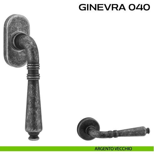 Maniglia martellina DK per finestra Ginevra 040 Reguitti argento
