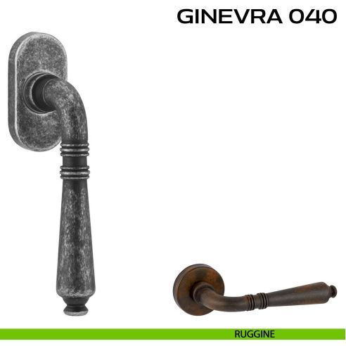 Maniglia martellina DK per finestra Ginevra 040 Reguitti ruggine