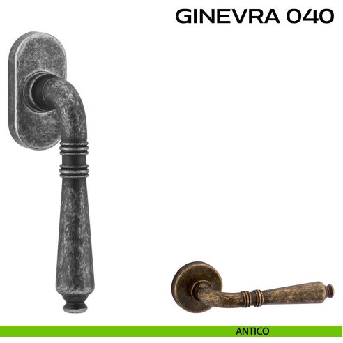 Maniglia martellina DK per finestra Ginevra 040 Reguitti antico