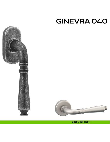 Maniglia martellina DK per finestra Ginevra 040 Reguitti grey