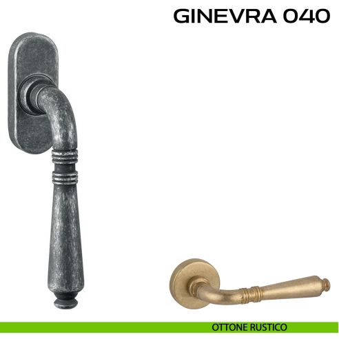 Maniglia martellina DK stretta per finestra Ginevra 040 Reguitti rustico