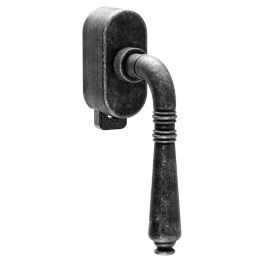 Maniglia per finestra DK con pulsante su placca Ginevra 040 Reguitti