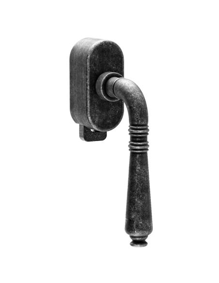 Maniglia per finestra DK con pulsante su placca Ginevra 040 Reguitti